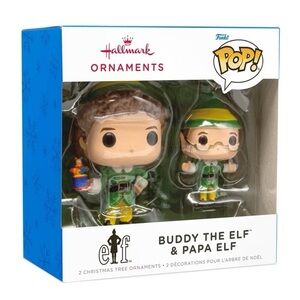 Hallmark nwt Resin Figural Pop and Buddy and Papa Elf
